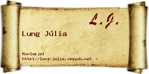 Lung Júlia névjegykártya